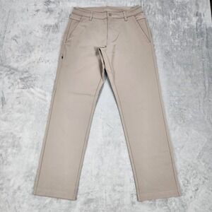 BYLT Basics Everyday Pant Mens 33 (Actual Size 30x30) Tan Khaki Straight Leg